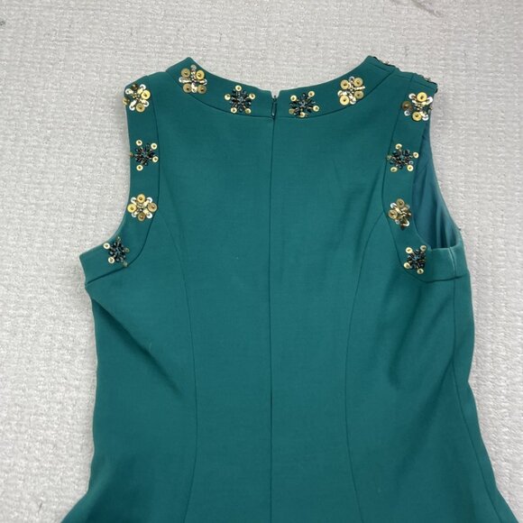 Belle by Badgley Mischka Fit and Flare Dress Size 10 Cocktail Party Green - Picture 13 of 13